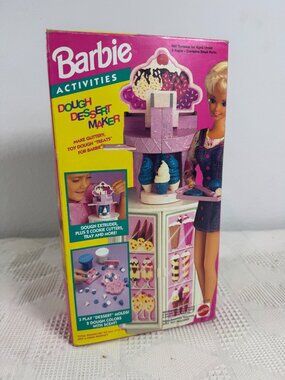 Barbie Activities Dough Dessert Maker Playset 1993 Mattel Tools Molds 11105 NIB
